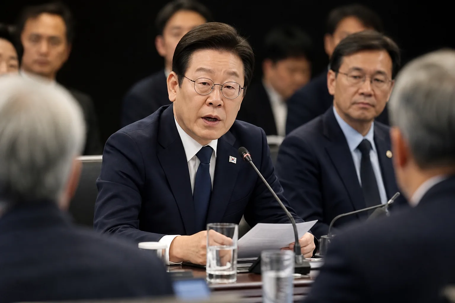 청와대 "국내 기업-글로벌 빅테크 기업, 9천500억 불 반도체 협력" 핵심 내용을 시각화한 이미지