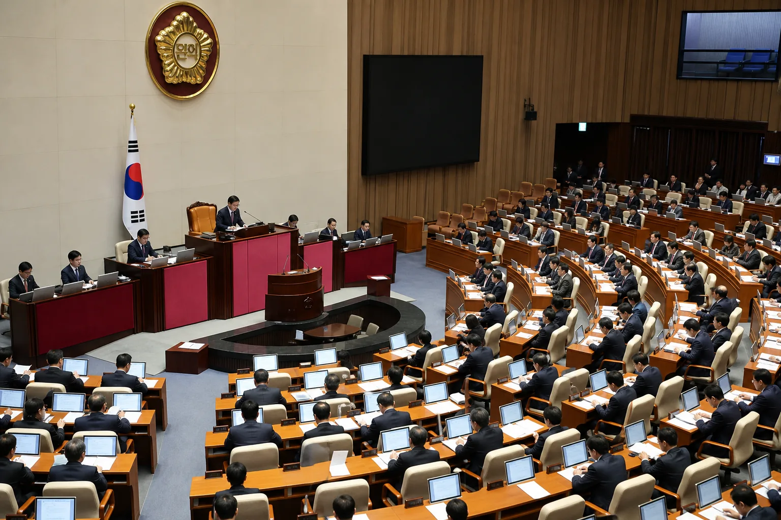 법률 문서와 수사 절차 자료를 검토하는 회의