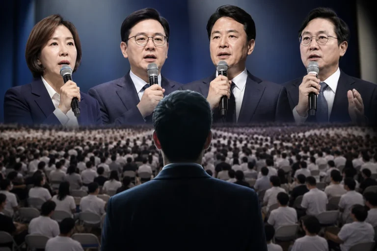 전대 달구는 '신천지 전쟁'..."외교 성과 쪽박 깰라" 내부 일침도 관련 정치 뉴스 이미지