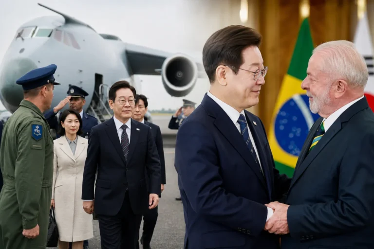 이 대통령 브라질 도착, 수송기 시찰과 룰라 회담 일정 주목 대표 이미지