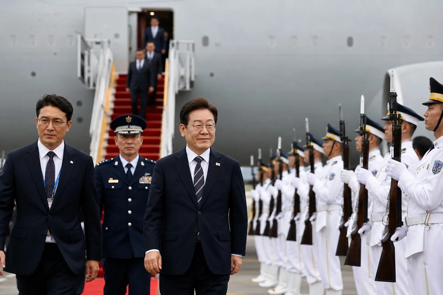 이 대통령 브라질 도착해 수송기 시찰 룰라와 회담 예정 핵심 장면