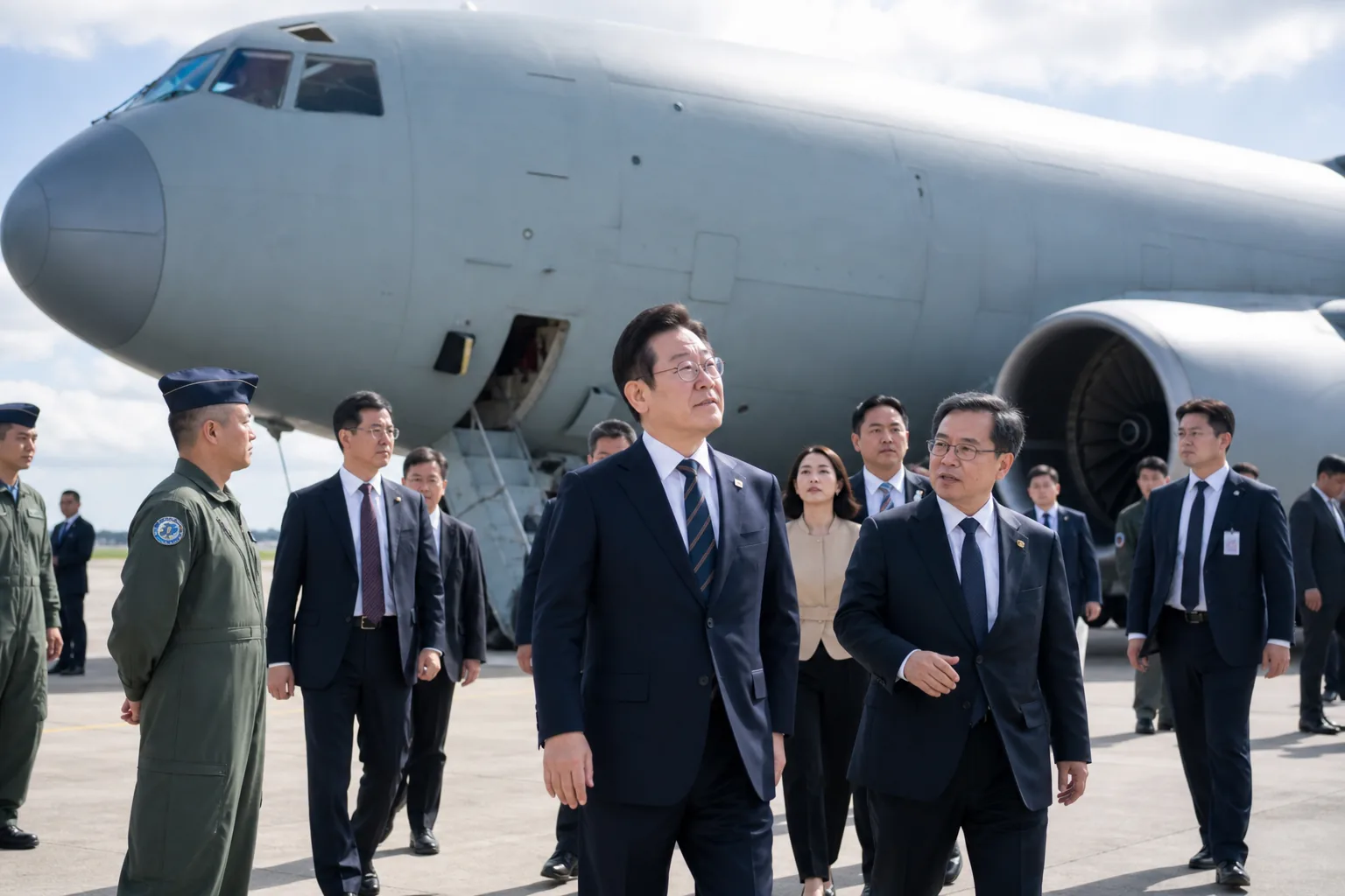 이 대통령 브라질 도착해 수송기 시찰 룰라와 회담 예정 후속 영향