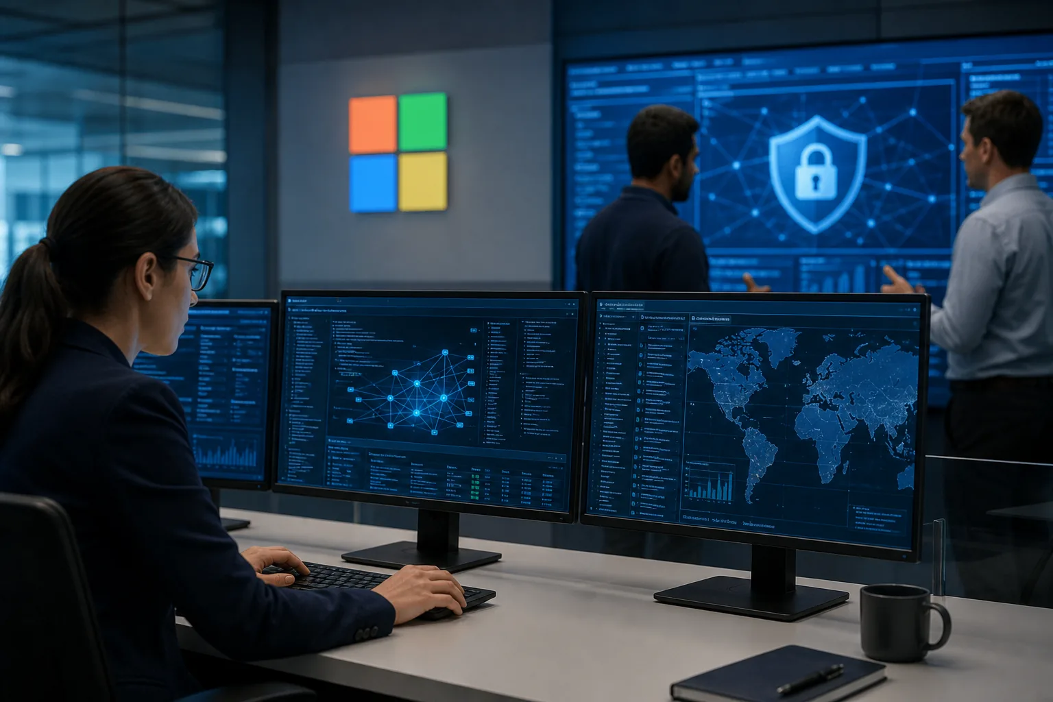 Microsoft launches its first cybersecurity model, plus a new agentic cybersecurity system 배경과 파장을 설명하는 이미지