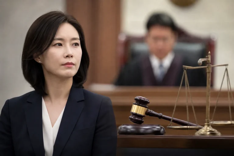 명예훼손 사건 1심 판결을 상징하는 법원 이미지