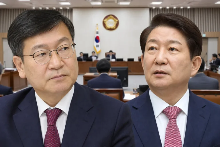 국회 윤리위 징계 절차와 당내 갈등을 상징하는 정치 뉴스 이미지
