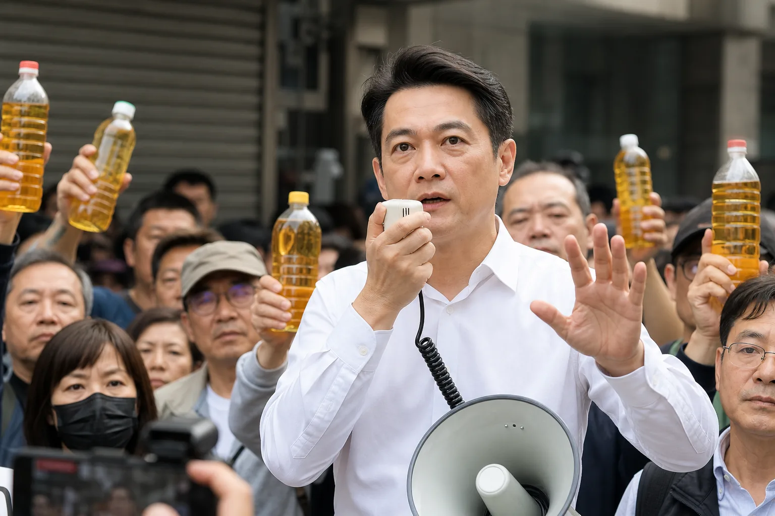 대만 식용유 시위에 야권 대선주자 타이베이 시장 존재감 핵심 장면