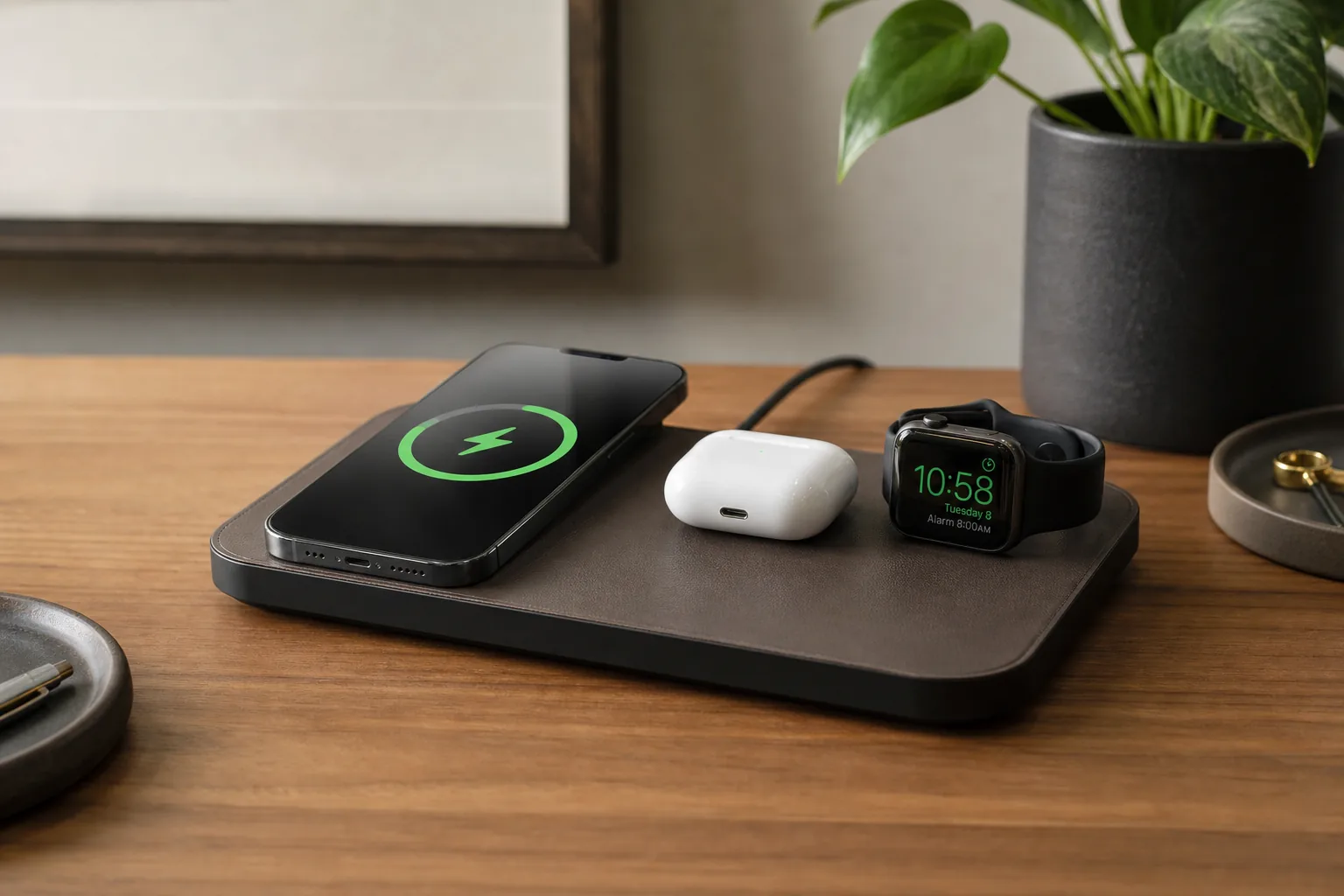 Twelve South’s stylish charging tray now delivers more wireless power with a smaller footprint 핵심 내용을 시각화한 이미지