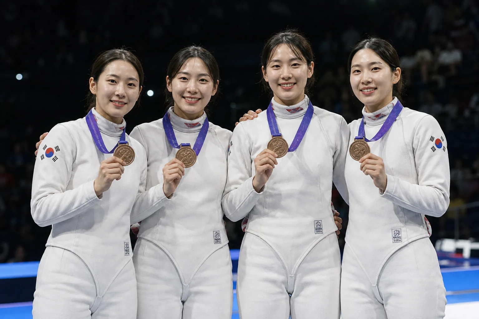 한국 펜싱 여자 에페, 세계선수권대회 단체전 동메달 핵심 내용을 시각화한 이미지