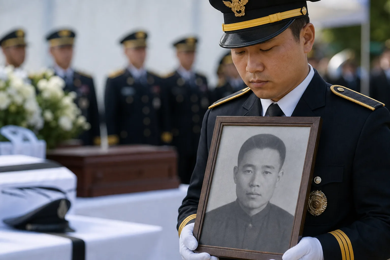 북한군에 맞선 벌교경찰서 故강대언 경사, 76년만에 가족품으로 배경과 파장을 설명하는 이미지