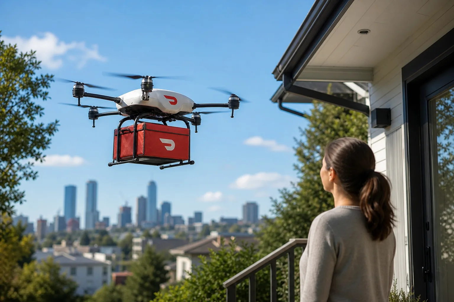DoorDash is building its own drone delivery business 핵심 내용을 시각화한 이미지