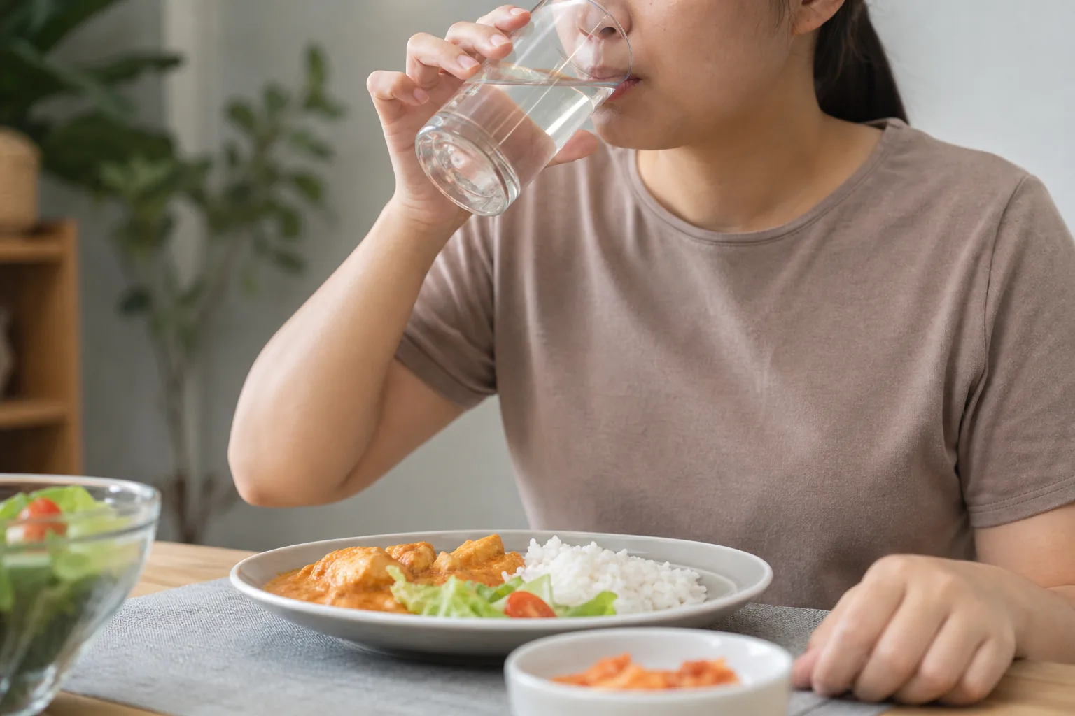 "살 빼려고 물 마셨는데"…오히려 식사량만 늘리는 이 습관 핵심 내용을 시각화한 이미지