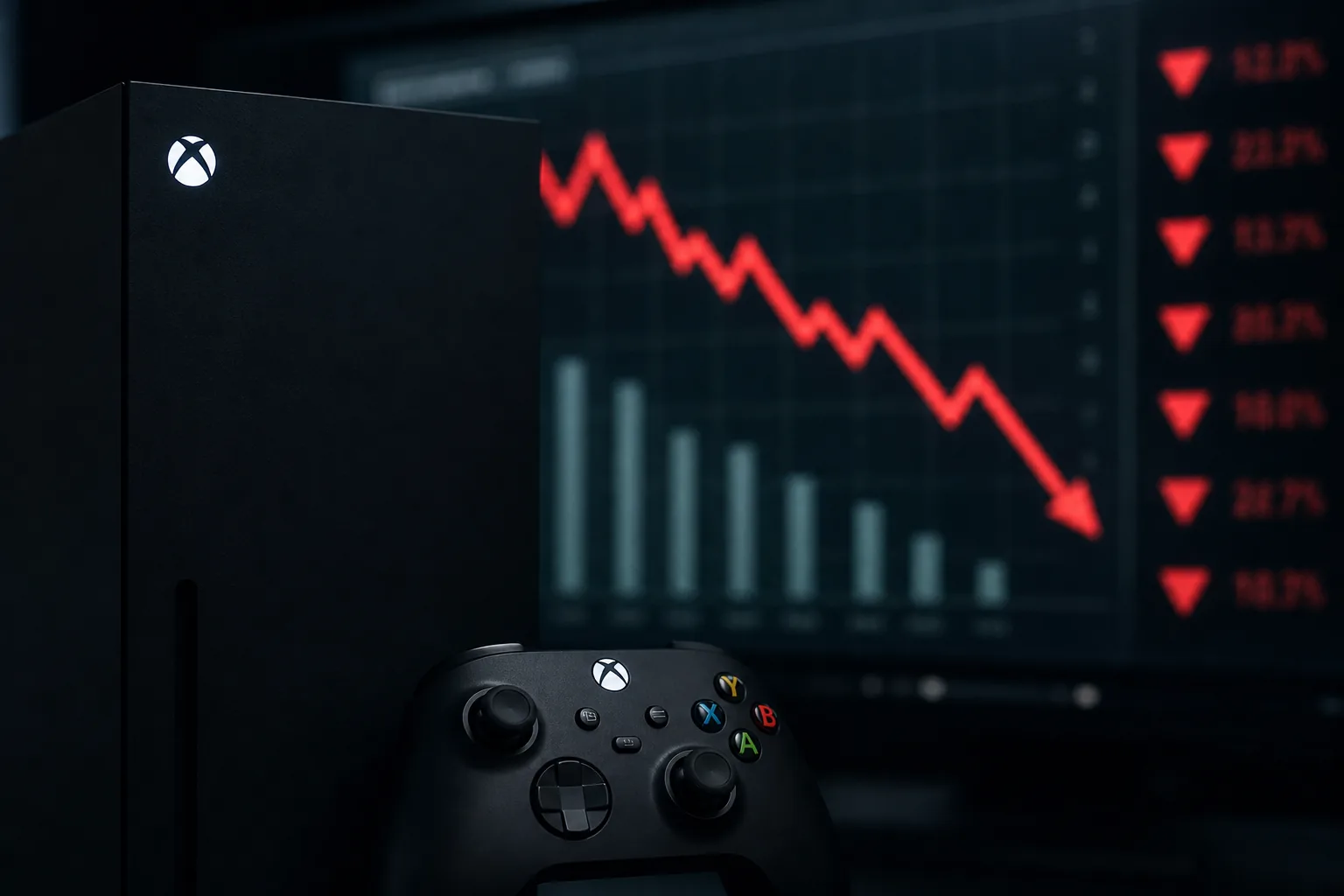 Xbox revenue drops 10 percent as Microsoft’s cloud and AI business surges 배경과 파장을 설명하는 이미지