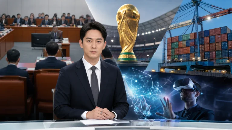 [뉴스룸 오프닝] 초유의 '월드컵 청문회' / 2분기에도 '세계 1위' / 유명 '미래학자'의 민낯 관련 정치 뉴스 대표 이미지