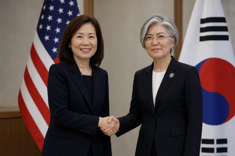 미셸 스틸 주한美대사, 부임 전 강경화 대사 만나 한미동맹 논의 관련 국제 뉴스 대표 이미지