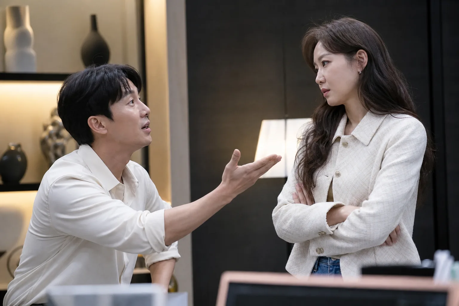 예능 촬영장에서 즉석 연기를 펼치는 출연자들