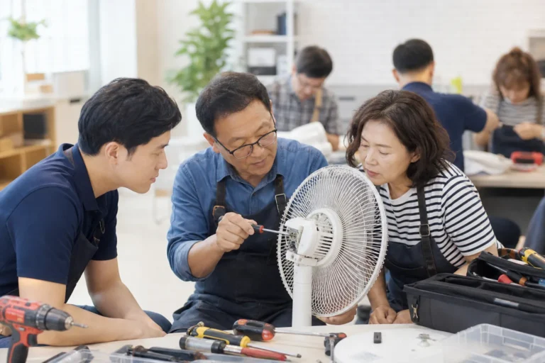구로구 생활밀착 수리교육 현장을 표현한 주민 교육 이미지