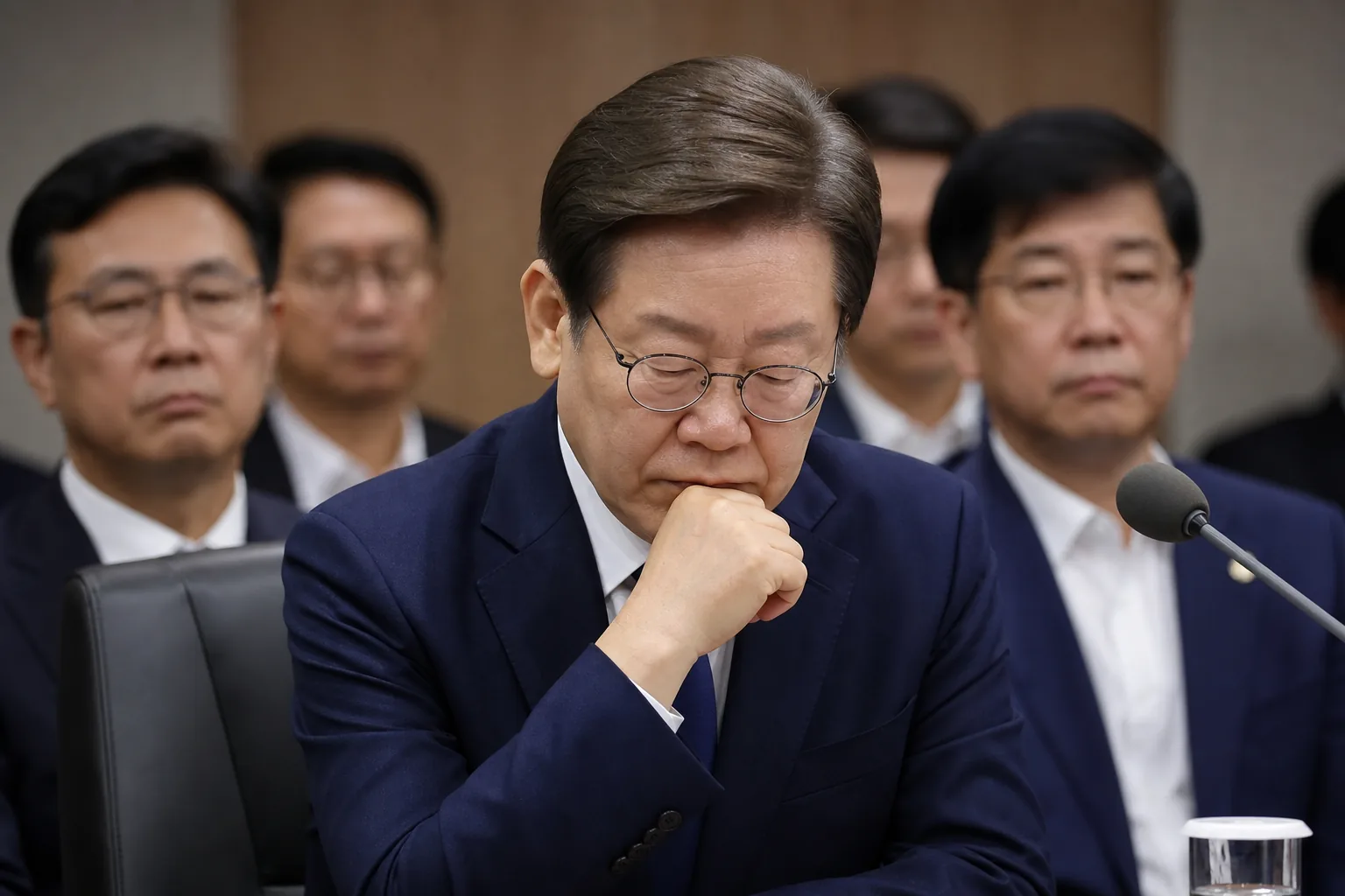 [맞수토론] 이 대통령, 취임 후 지지율 최저…부동산·증시 폭락 영향 배경과 파장을 설명하는 이미지