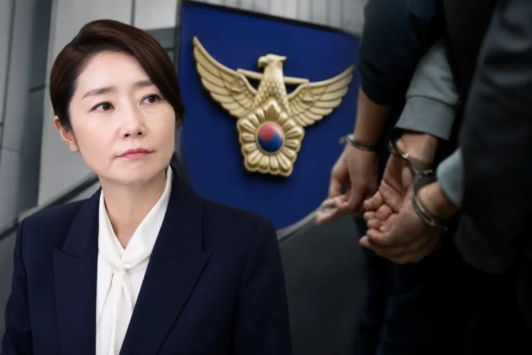 경찰 수사 결과 발표와 법률 문서를 상징하는 이미지