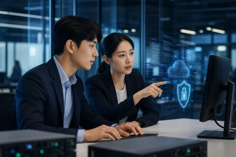 기업 클라우드 환경에서 AI 애플리케이션을 개발하는 모습