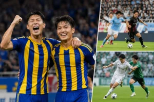 K리그 축구 경기장과 선수들