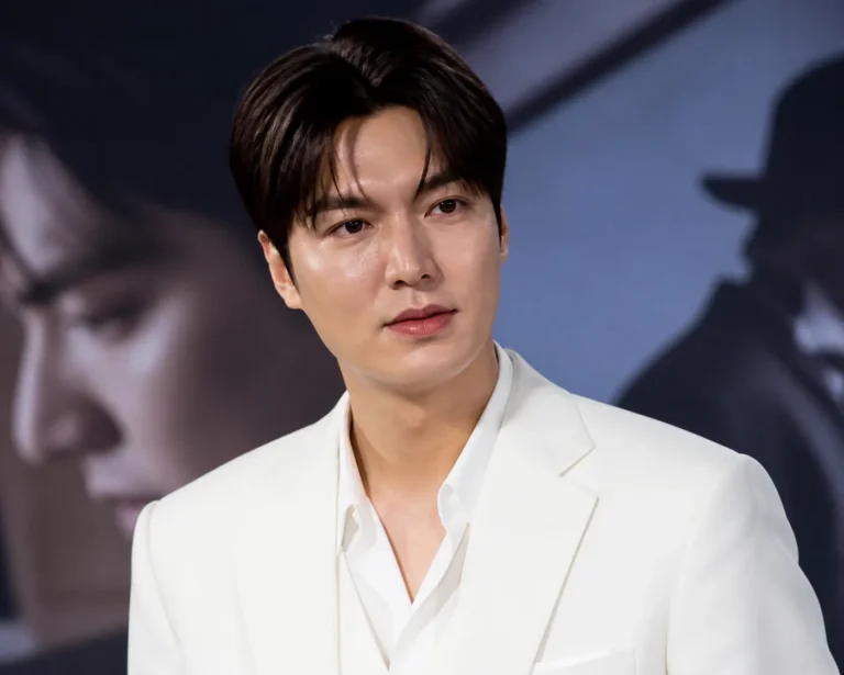 영화 제작보고회에 참석한 배우를 표현한 이미지