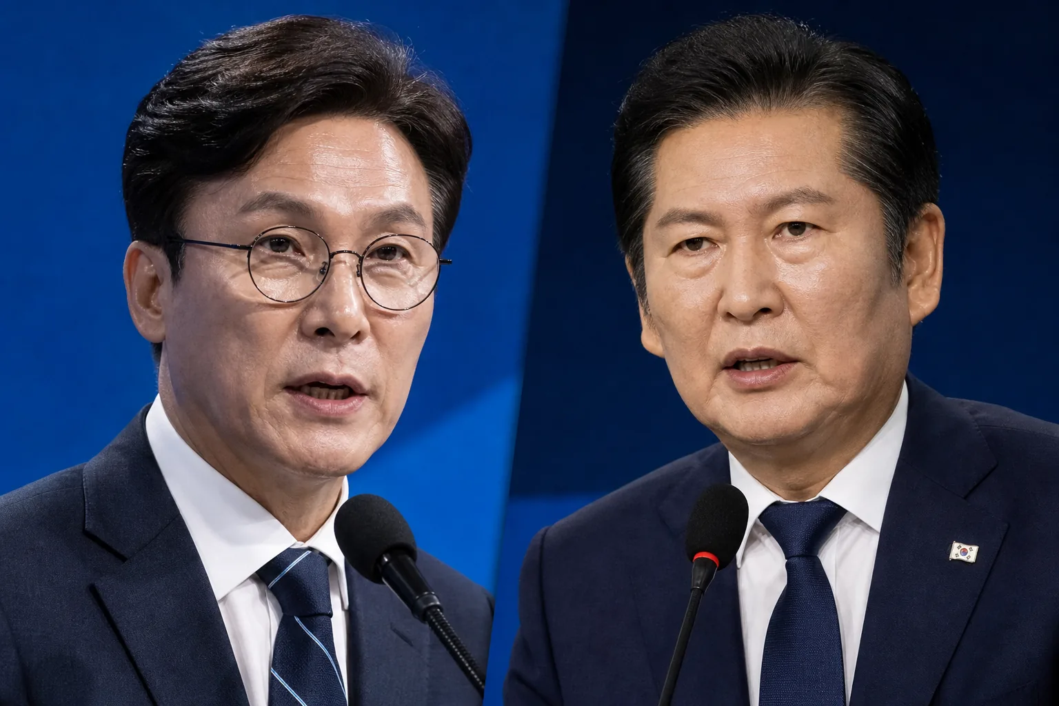 김민석 46.8% 정청래 35.2%...호남에선 김민석 지지 응답 과반 핵심 내용을 시각화한 이미지