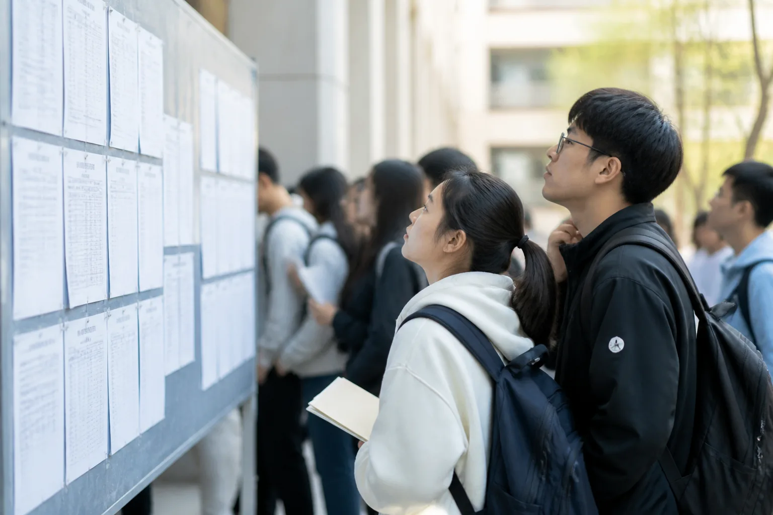 中 취업난에 '전문대-4년제 입학점수 역전' 현상 핵심 내용을 시각화한 이미지