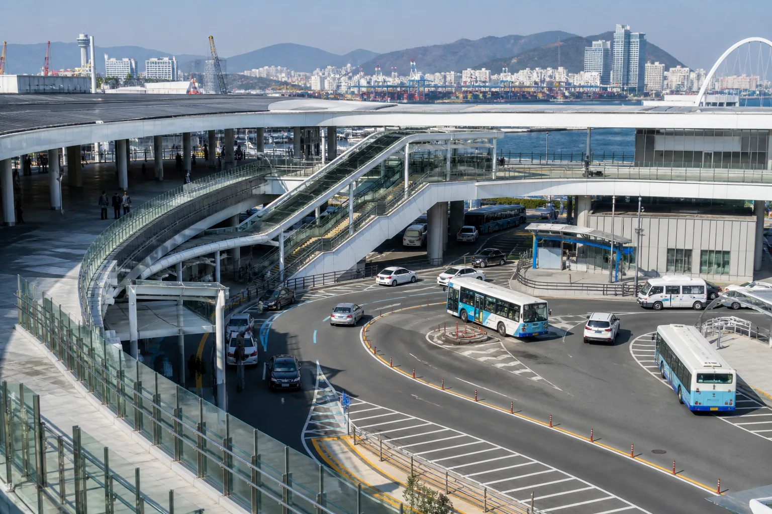 도시 기반시설 협의와 보행 동선을 상징하는 이미지