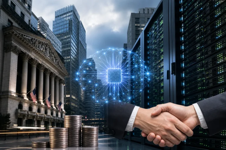 AI 데이터센터와 월스트리트 금융을 결합한 대규모 투자 이미지