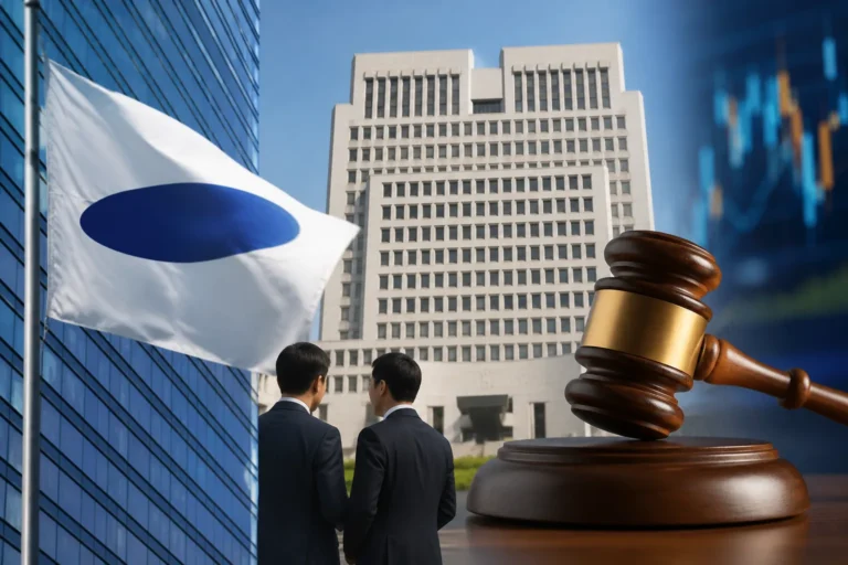증권사 전산 입력 오류와 법원 판결을 표현한 대표 이미지