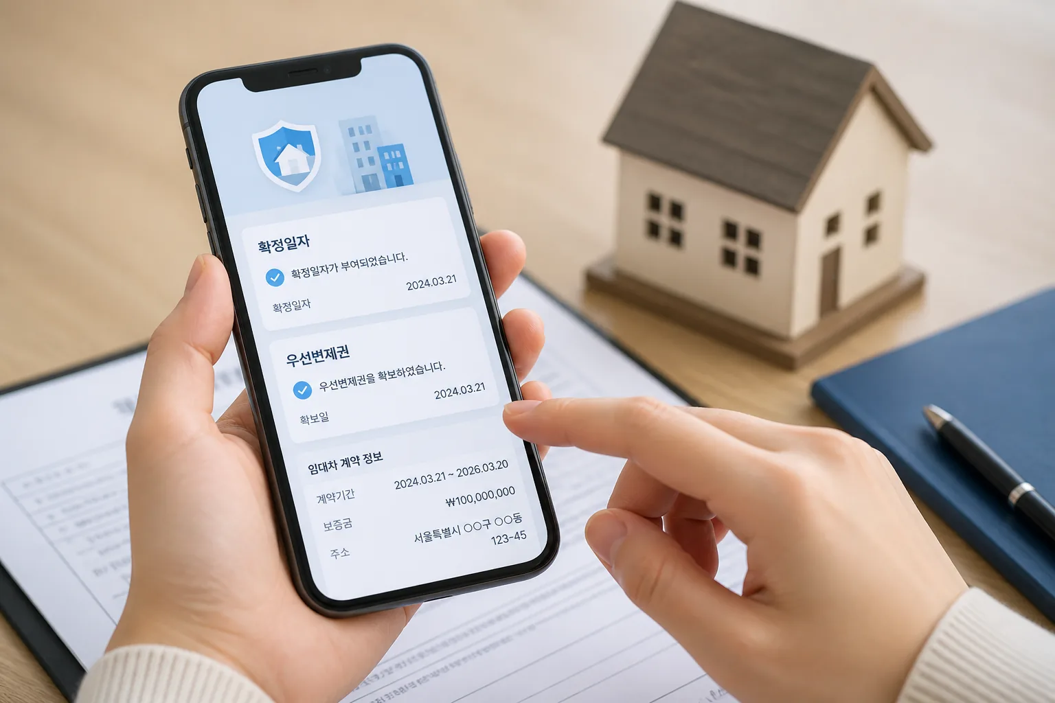전입신고와 확정일자로 우선변제권을 확보하는 절차 이미지