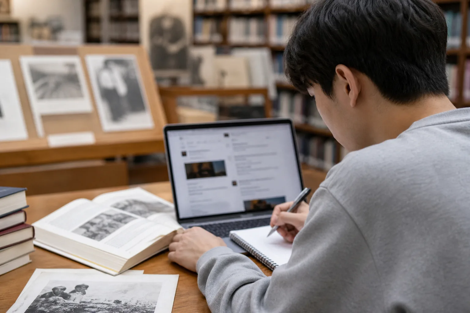 독립운동가 기록을 살펴보는 시민과 역사교육