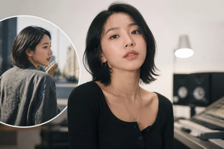새로운 독립 음악 활동을 시작하는 여성 뮤지션 이미지