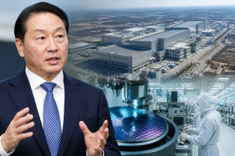 미국 내 첨단 메모리 반도체 공장 후보지를 검토하는 모습