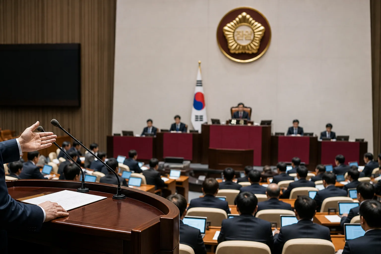 개헌 국민투표와 권력분산 방안을 토론하는 시민과 전문가