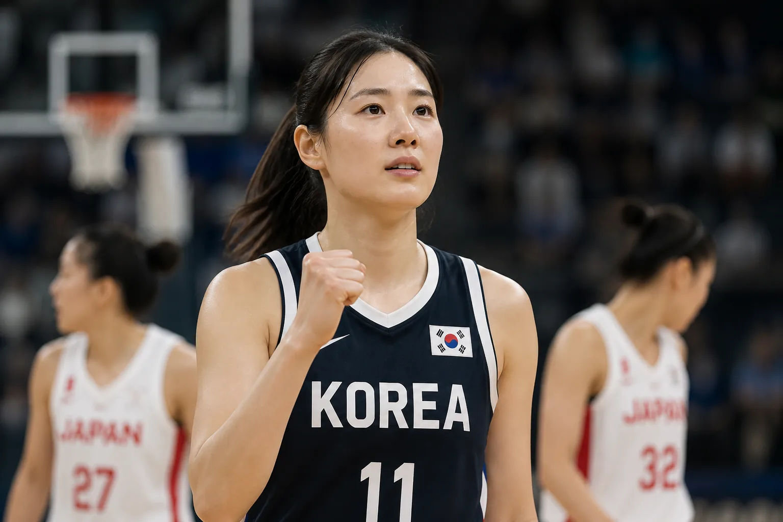 한일전 2연패 여자농구 주장 강이슬…할 수 있다는 자신감 얻어 핵심 장면