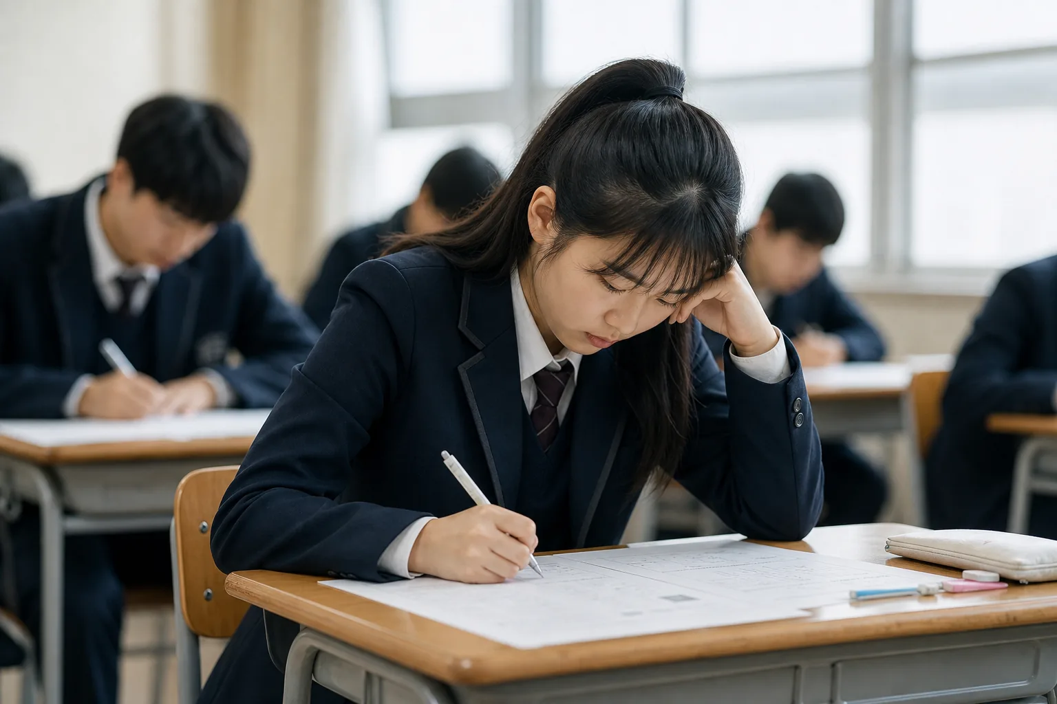 국어와 수학 선택과목별 예상 등급컷을 분석하는 수험생