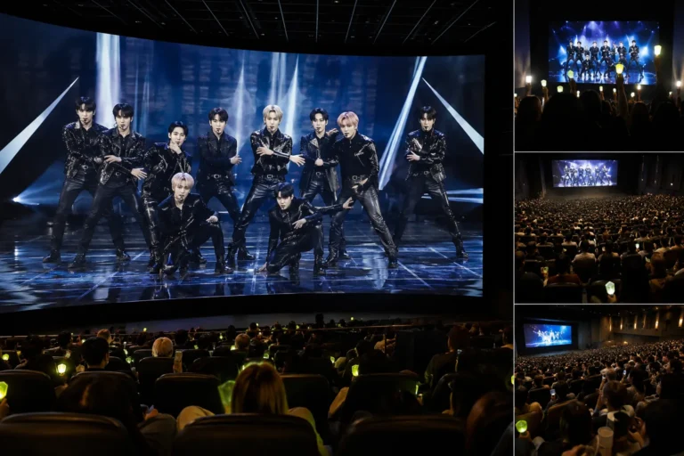 NCT 127 서울 콘서트와 세계 영화관 생중계를 표현한 이미지