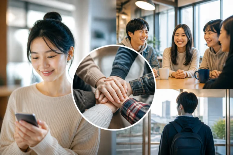 자립준비청년들이 서로 안부를 나누며 관계를 만드는 이미지