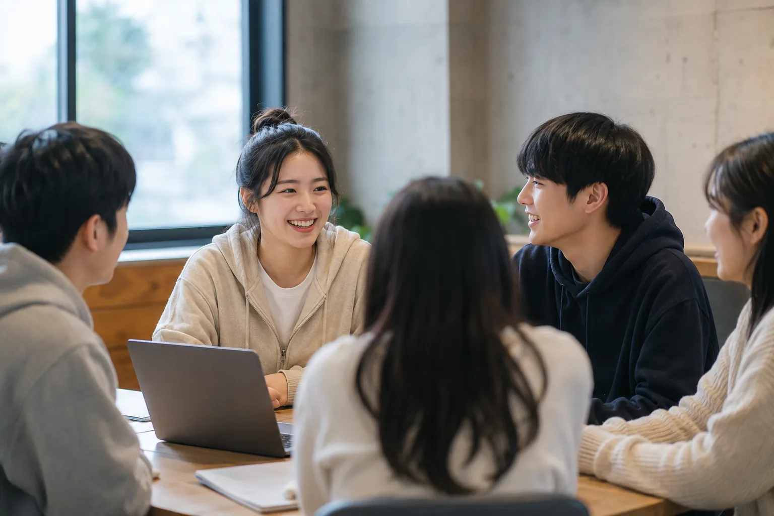 청년들이 온라인과 스포츠 활동으로 관계를 형성하는 이미지