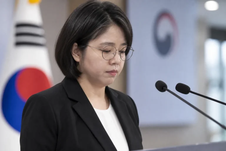 용혜인 성평등가족부 장관 후보자의 사퇴 기자회견을 표현한 이미지