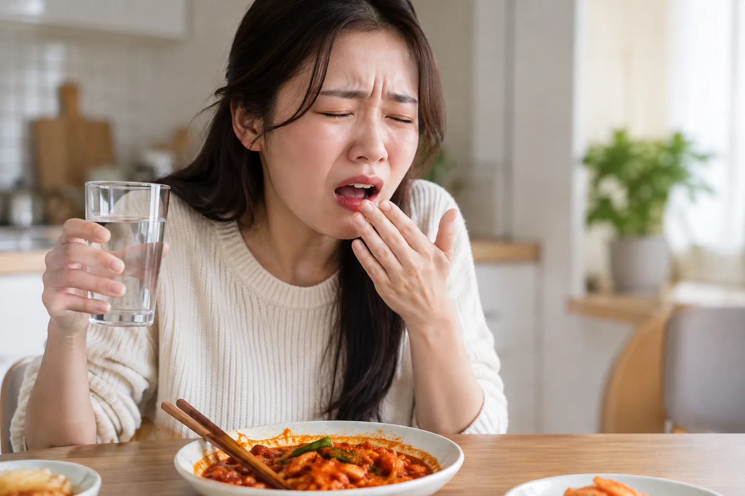 매워 입에 불 났을 때 찬물·콜라·맥주?…효과는 ‘이게’ 최고 [건강팩트체크] 핵심 내용을 시각화한 이미지