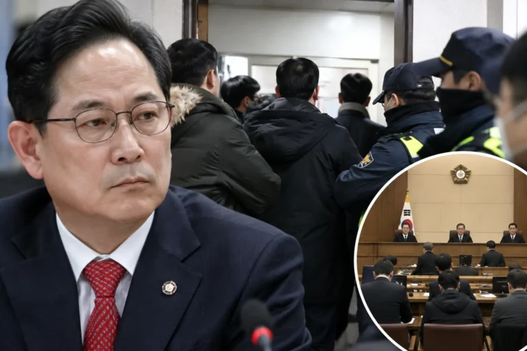 "비상계엄 입장 밝혀라" 박수영 의원실서 퇴거불응…5명 첫 재판 관련 사회 뉴스 대표 이미지