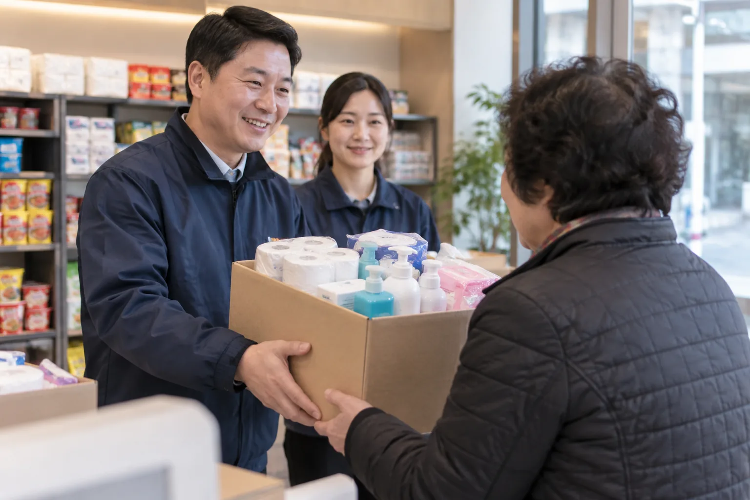 삼표그룹, ‘서울마음편의점’ 성동·성북점에 운영물품 기부 핵심 내용을 시각화한 이미지