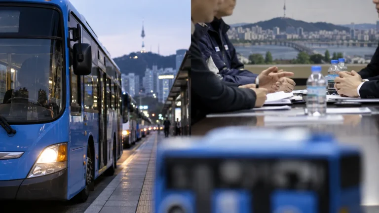 [속보] 서울 버스 노사 협상 정회…오후 9시30분 속개 관련 사회 뉴스 대표 이미지