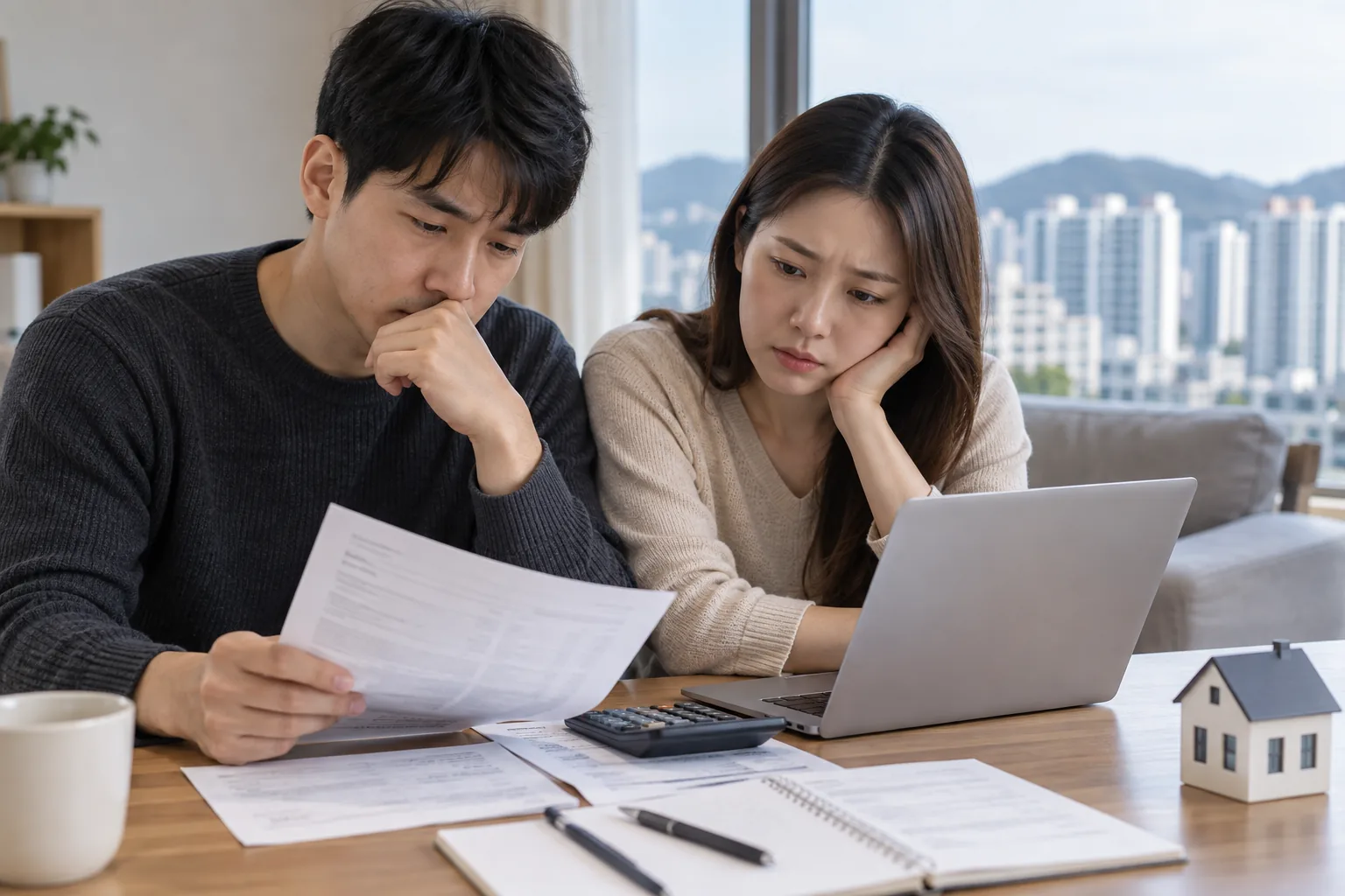 올해 주담대 하단 1%p 뛰어…3억 대출이자 6600만원 더 내야 핵심 내용을 시각화한 이미지