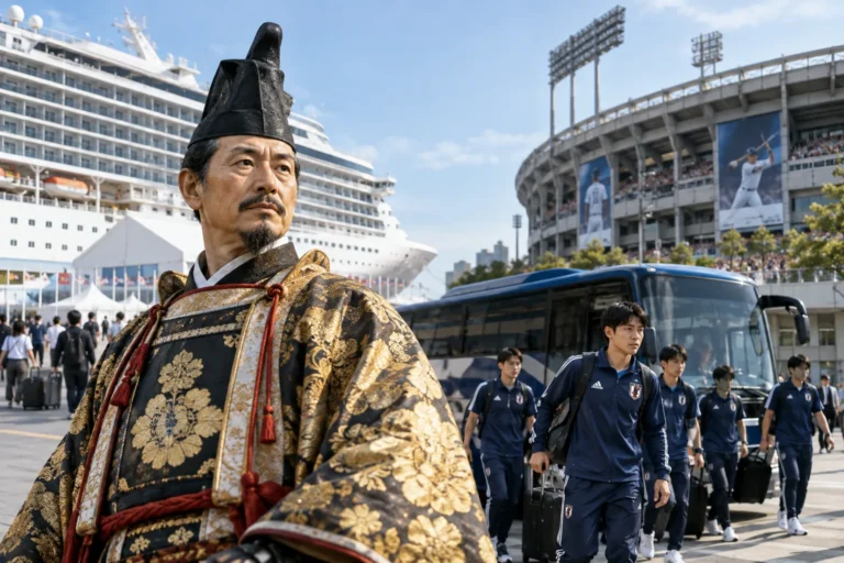 나고야 크루즈 선수촌에 도요토미 히데요시…축구팀 버스는 야구장으로 대표 이미지