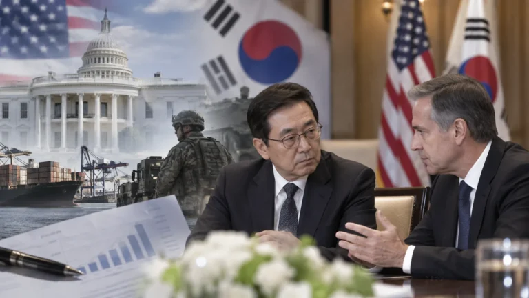 '대미투자 발표' 돌연 연기…파병 난제 속 외교수장 회담 관련 정치 뉴스 대표 이미지