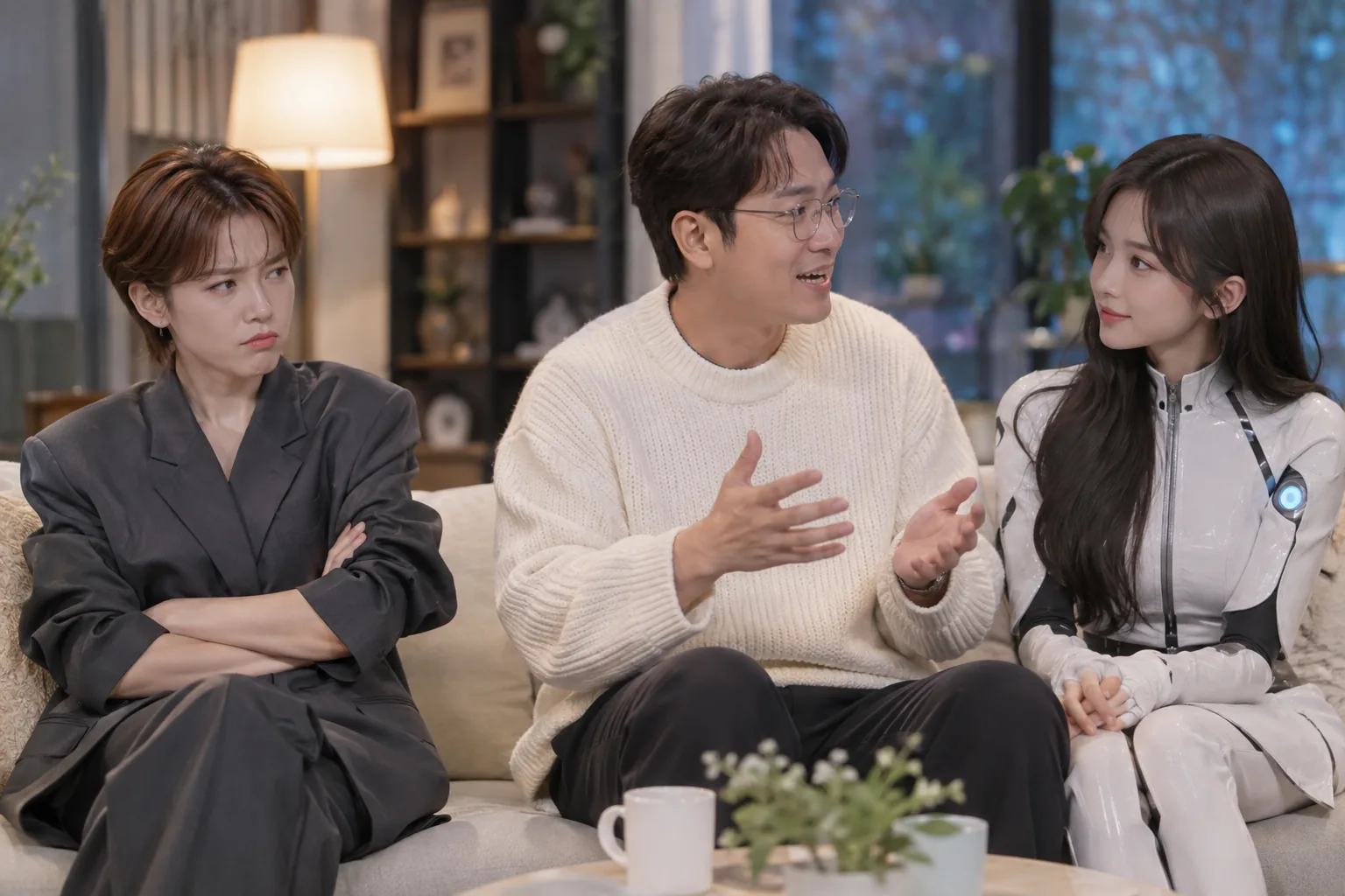 '기이안 연애' 장성규 깜짝 등장에 장도연 AI 파트너 '질투 폭발'… "오빠 호칭 거슬려" 핵심 내용을 시각화한 이미지