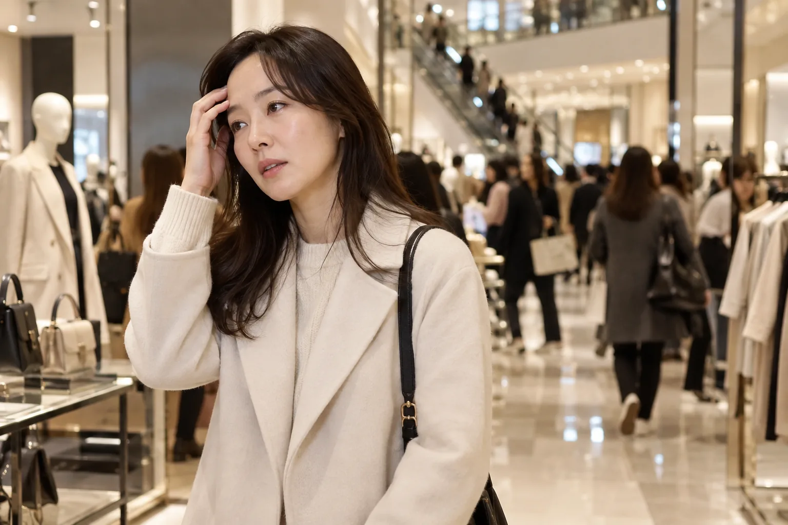 엄지원 “백화점 가면 영혼 털려…사람 많고 옷 많으면 기 빨려” 핵심 내용을 시각화한 이미지